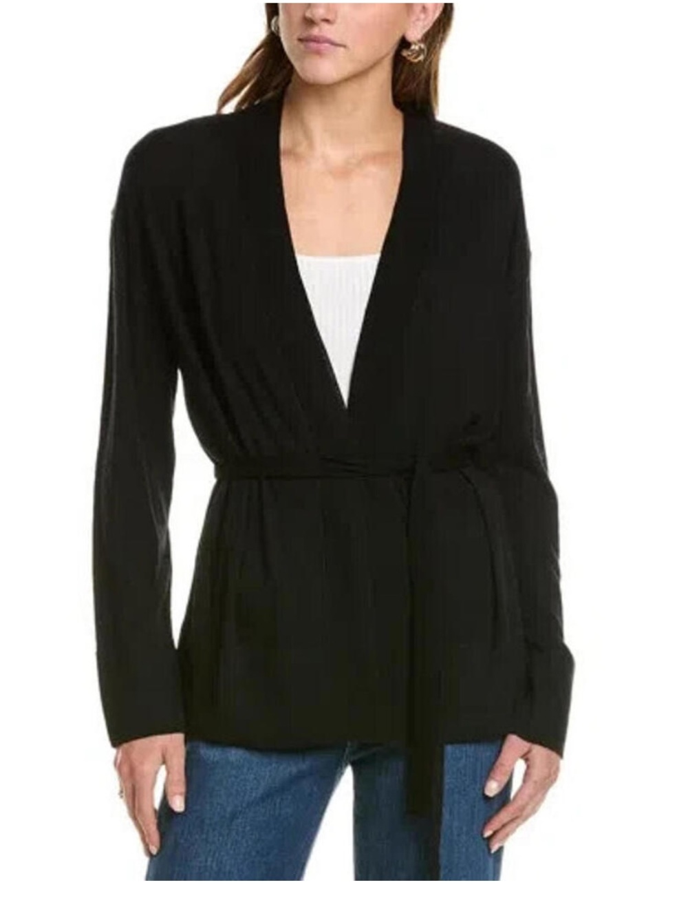 Vince Wool Cashmere Waist Tie Sweater
